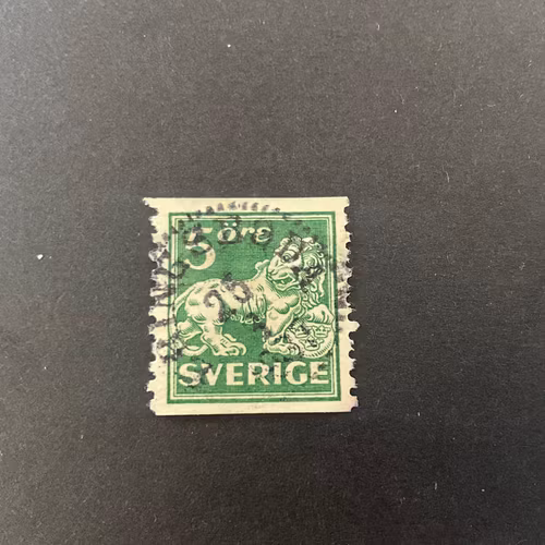 Stående lejon facit 143 A praktstämplat ERINGSBODA