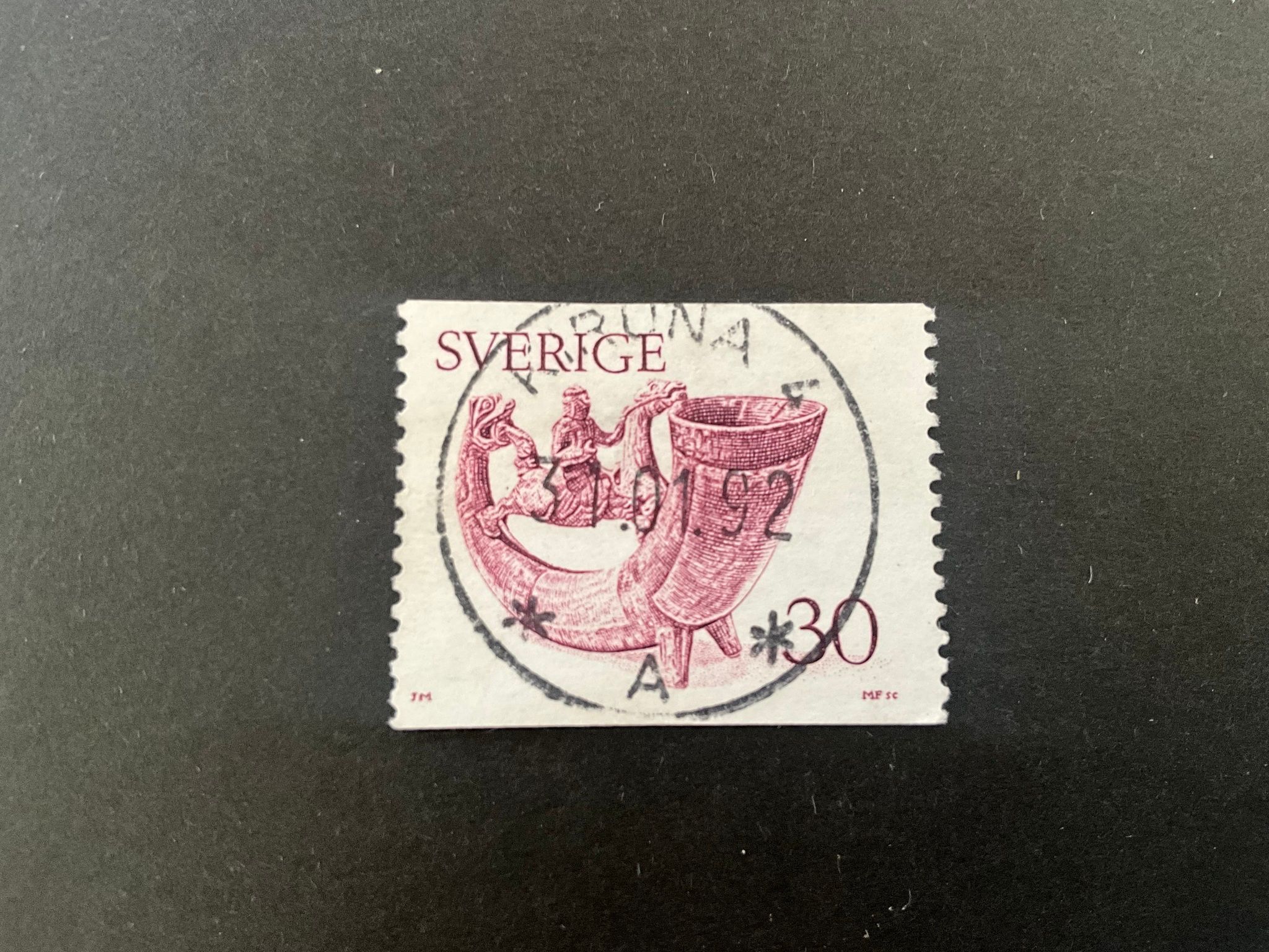 Dryckeshorn facit 973 lyxstämplat KIRUNA 4 , sista dag