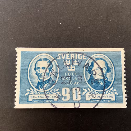 Folkskolan 100 år facit nr 341 praktstämplat GÄLLIVARE
