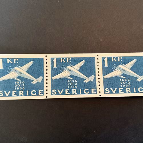 Postverket facit 257 postfriskt 3-strip