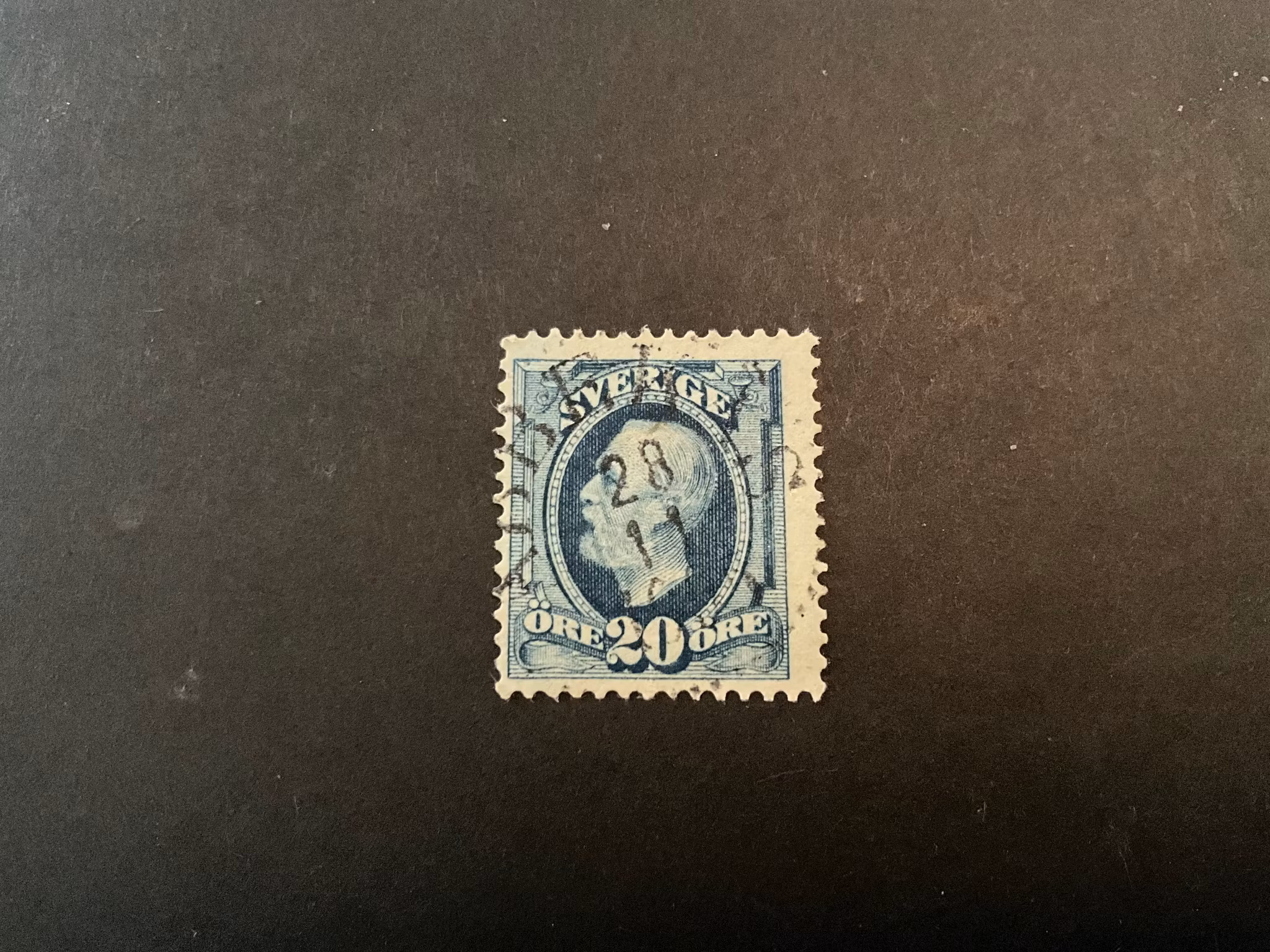 Oscar Ii facit 56 fin stämpel ABBEKÅS