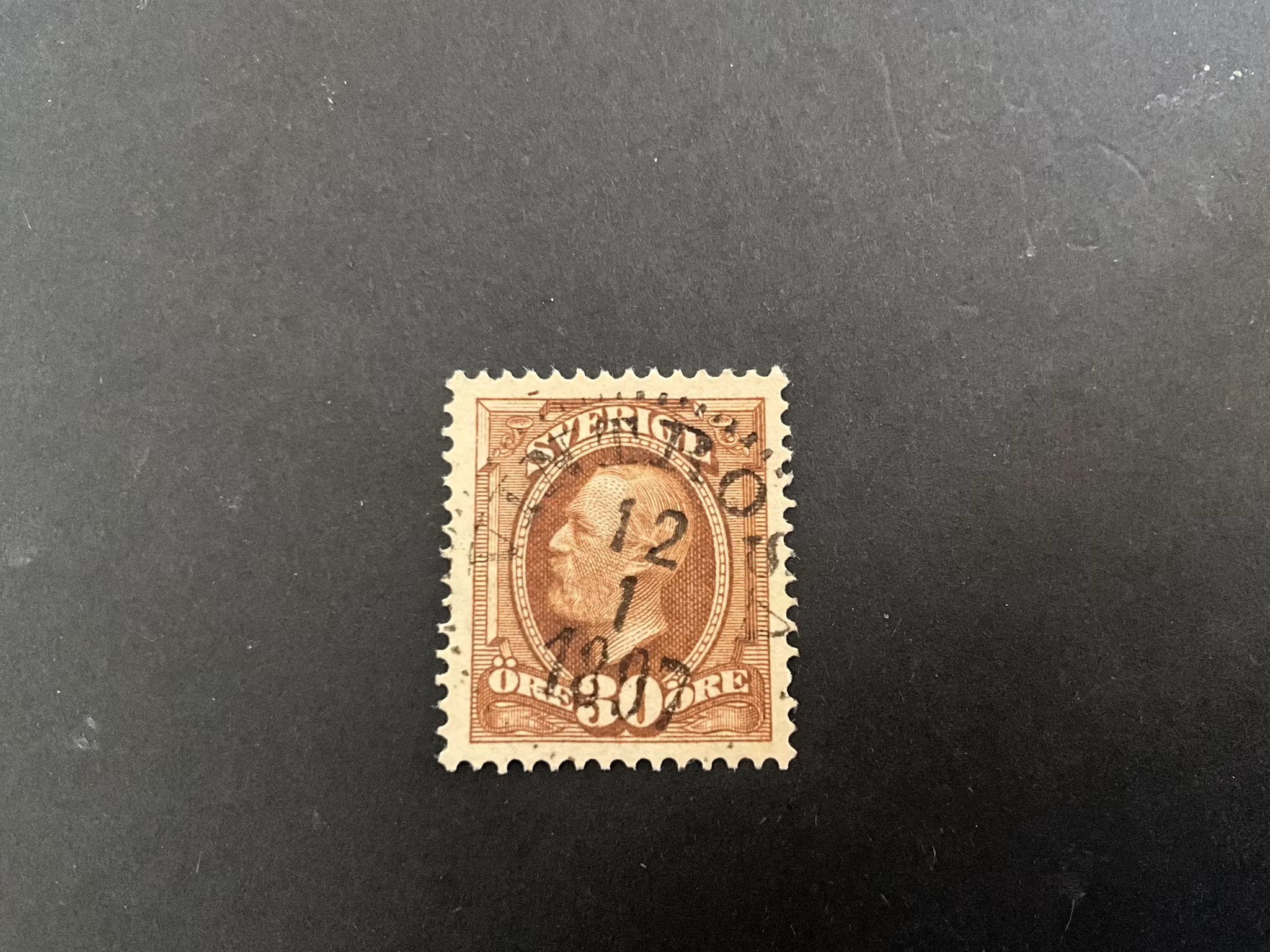 Oscar II facit 58 praktstämplat VINTROSA