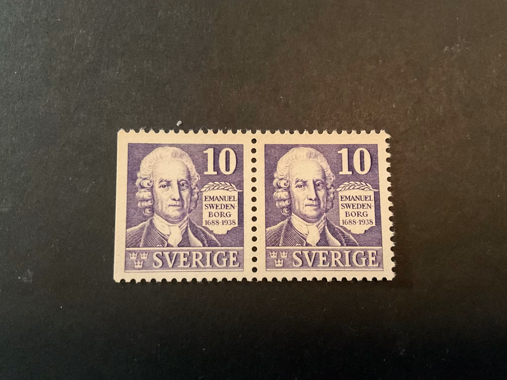 Swedenborg facit 259 BC postfriskt par