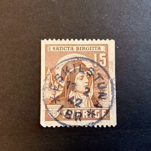 Sancta Birgitta facit nr 335 A praktstämplat ESKILSTUNA LBR