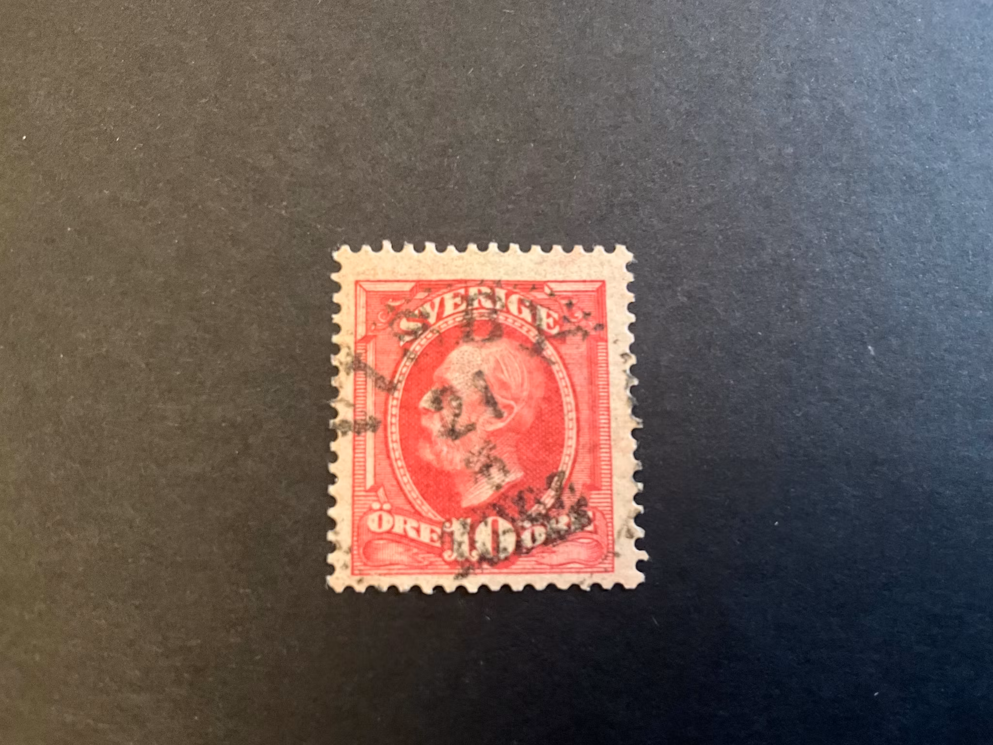 Oscar II facit 54 praktstämplat VISBY omvänt vattenmärke krona