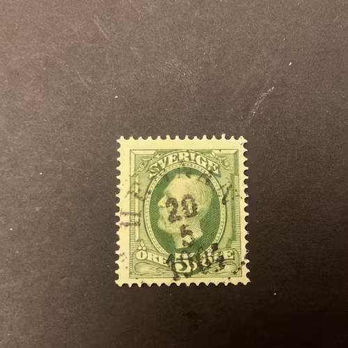 Oscar II facit 52 praktstämplat HENNAN