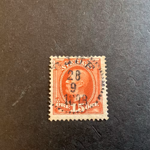 Oscar II facit 55 praktstämplat BJUF