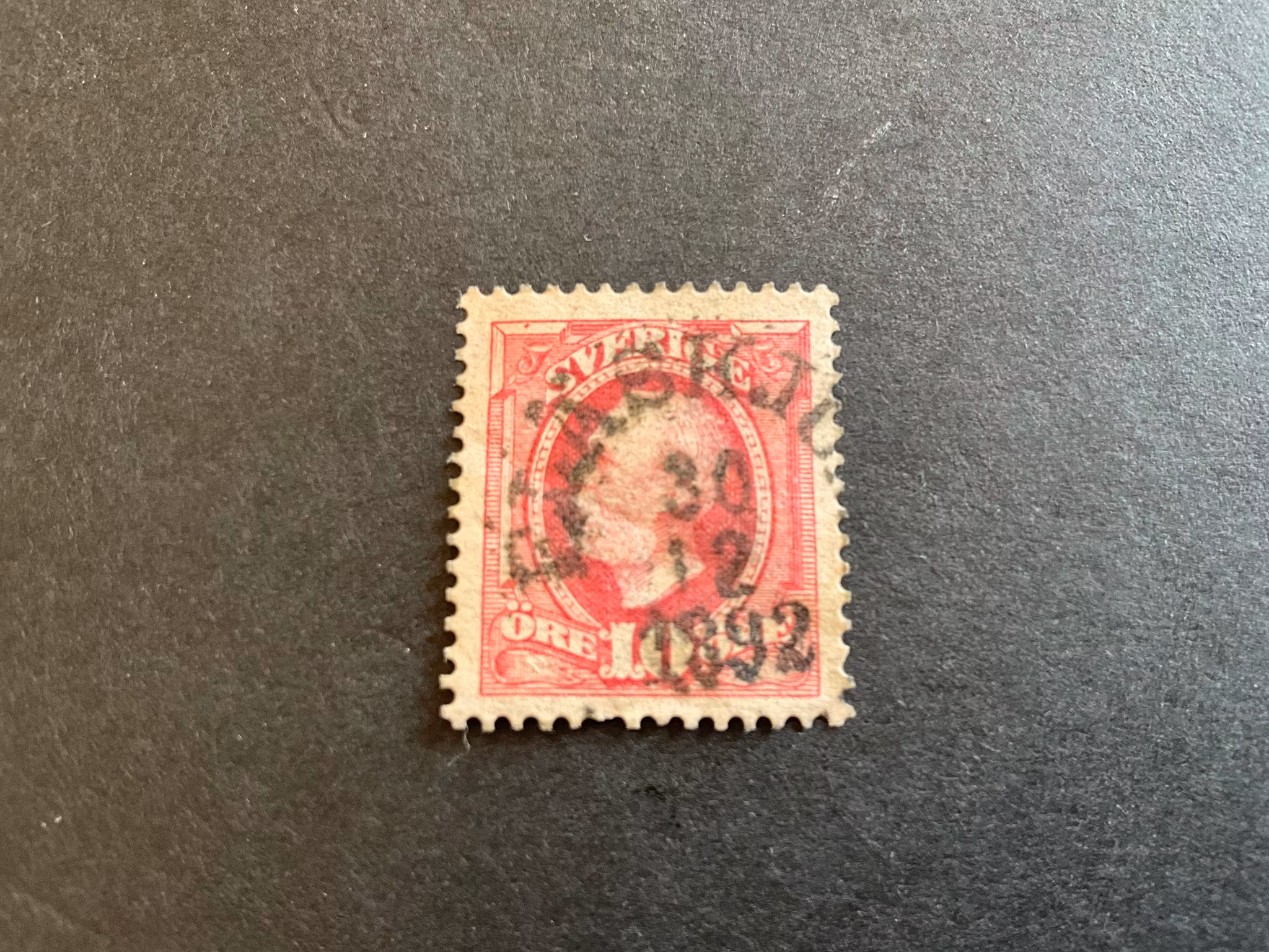 Oscar II facit 54 praktstämplat FLÄSKJUM