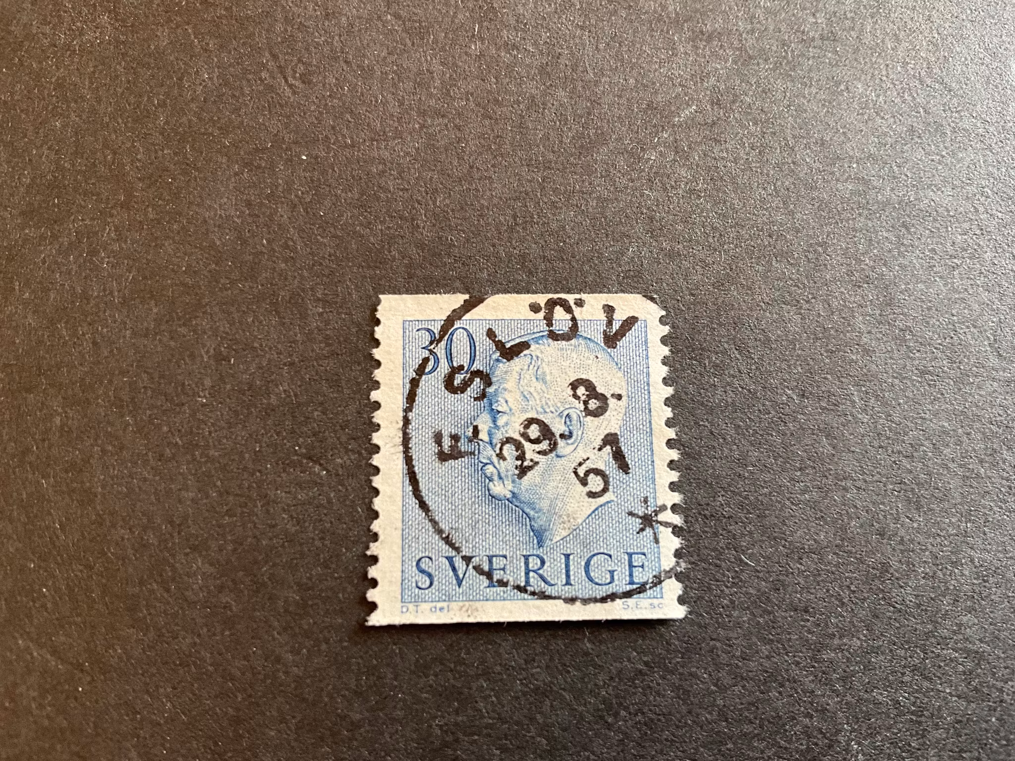 Gustaf VI Adolf typ II facit 416 A praktstämplat ESLÖV