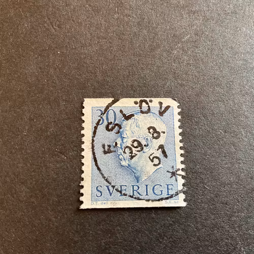 Gustaf VI Adolf typ II facit 416 A praktstämplat ESLÖV