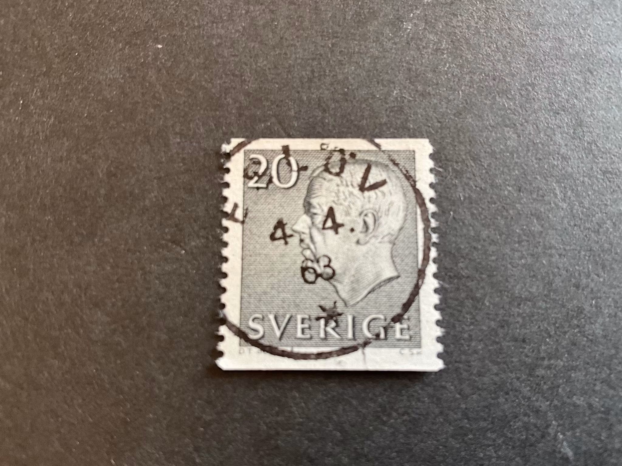 Gustaf VI Adolf typ III facit 419 A praktstämplat ESLÖV