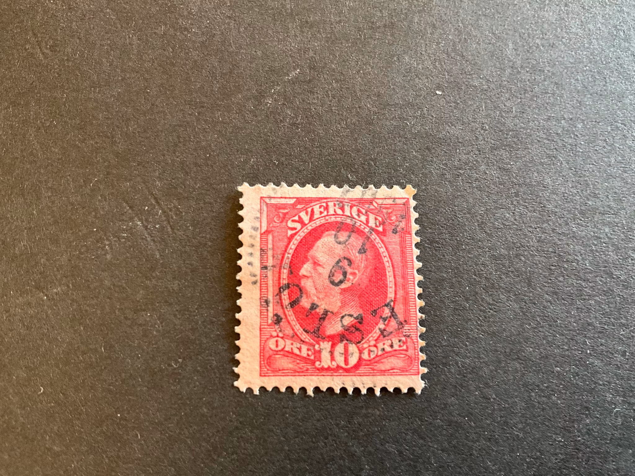 Facit 54 V12, ägget stämplat märke