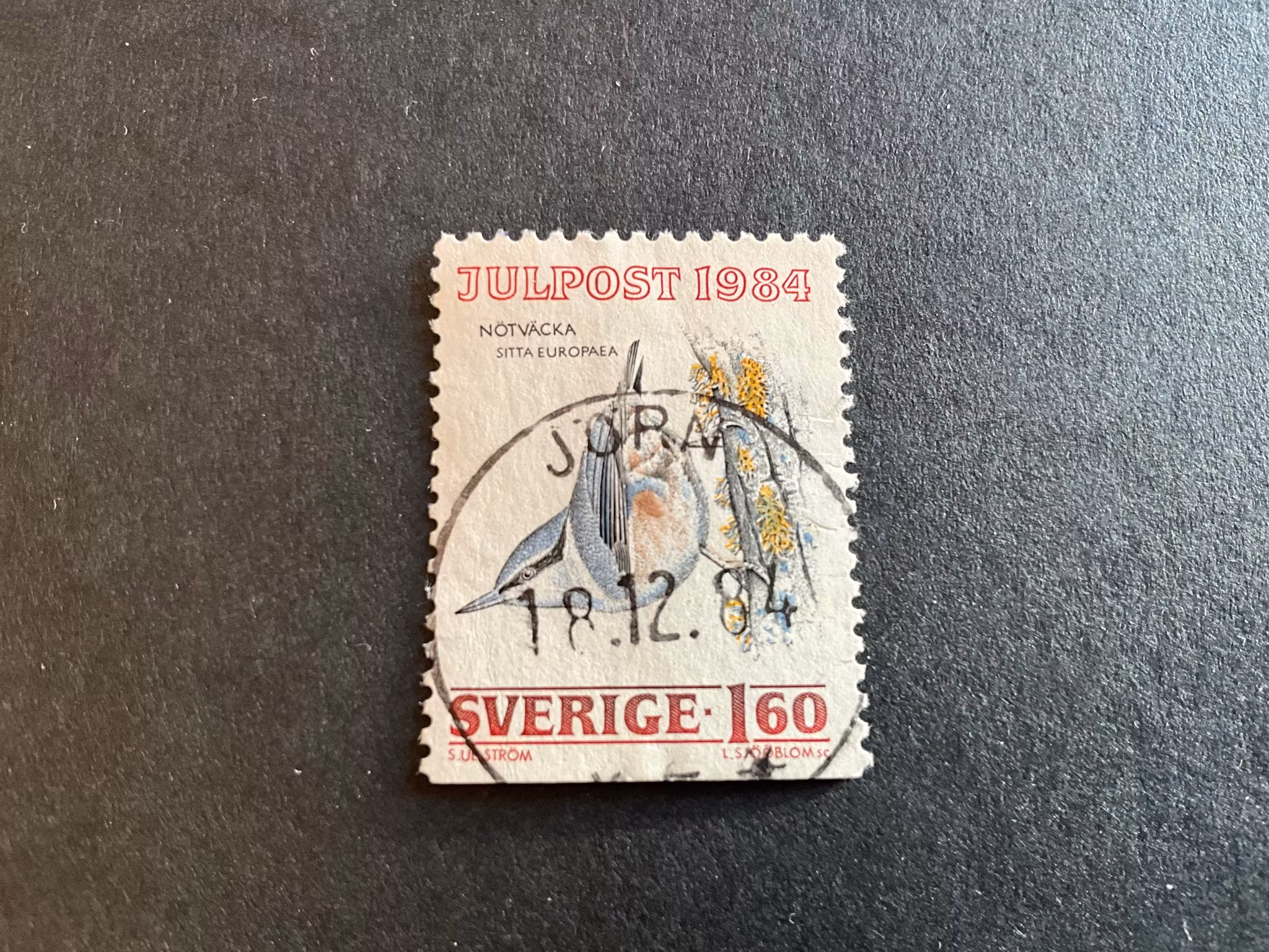 Julpost facit 1327 praktstämplat JÖRN