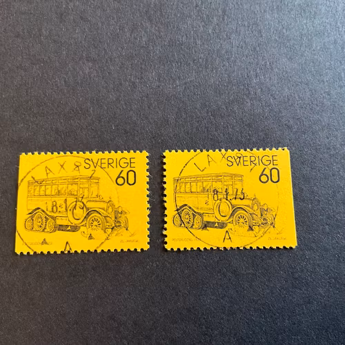 Postdilligenser facit 807 B1+B2 lyxstämplade LAXÅ