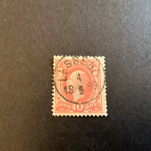 Oscar II facit 45 praktstämplat LESSEBO