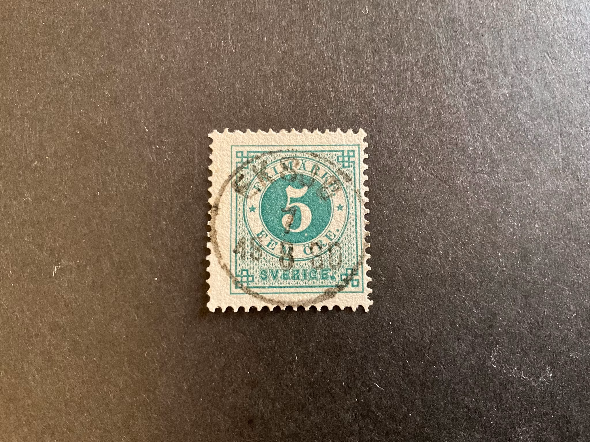 Ringtyp T 13 facit nr 30 lyxstämplat EKSJÖ