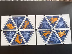 Stjärntecken facit nr 2142-2147 och 2148-2153 i lyxstämplade block KIRUNA