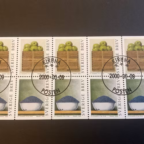 Philip von Schantz facit nr 2193-2194 lyxstämplat block KIRUNA
