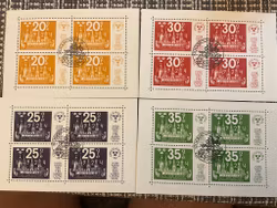 Stockholmia 74 III facit 883-886 lyxstämplade block STOCKHOLMIA 74