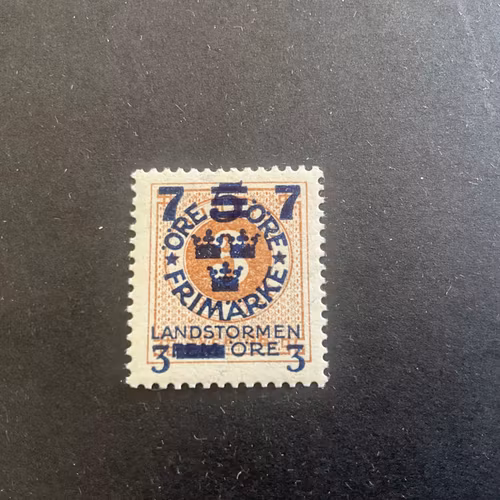 Landstormen III facit nr 127 cc postfriskt mårke