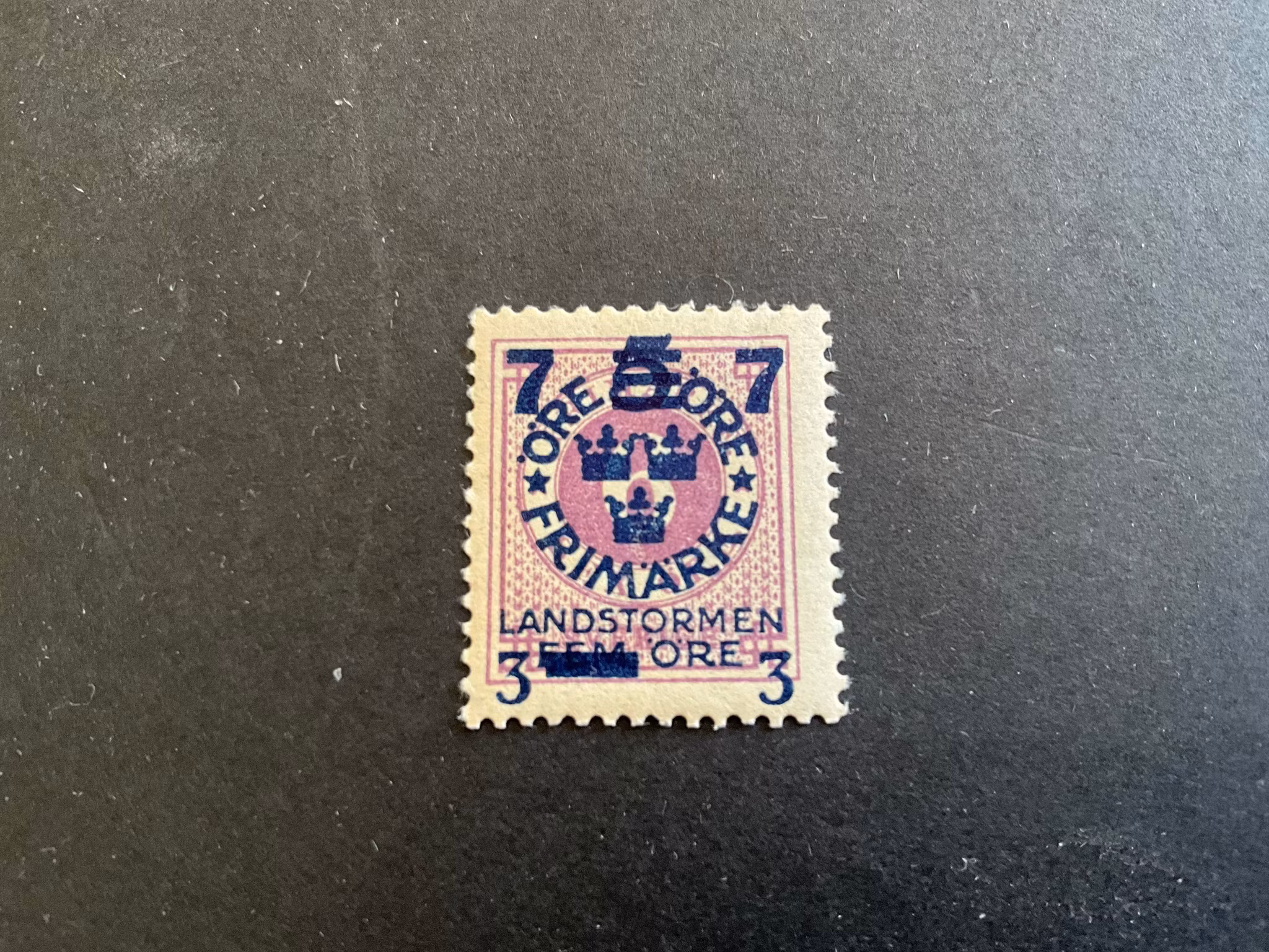 Landstormen III facit 130 cc postfriskt märke