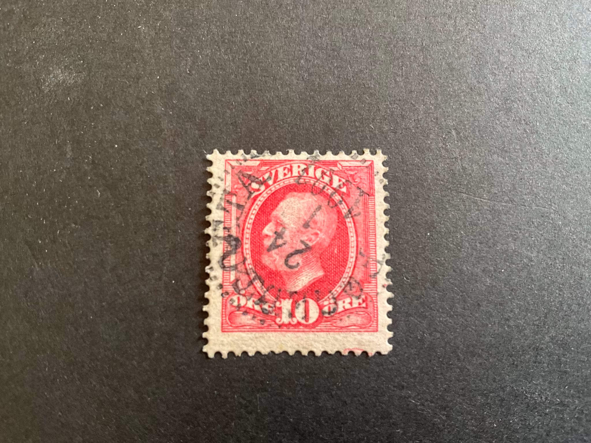 Oscar II facit 54 med röd markering löngst ned