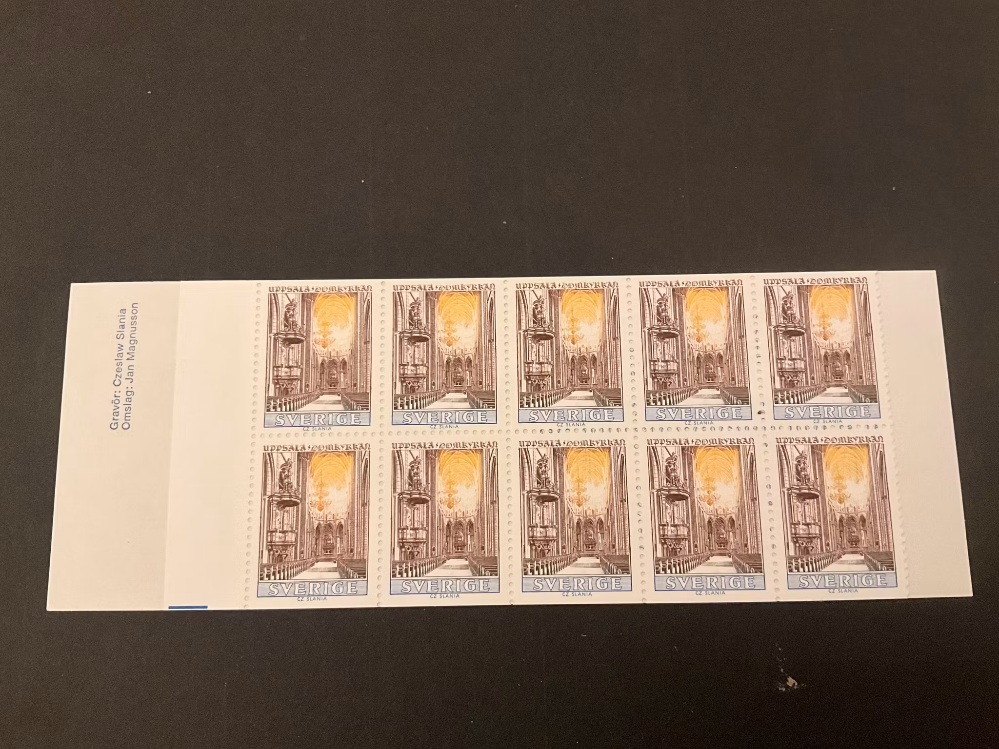 Provhäfte Uppsala domkyrka facit 600  postfriskt