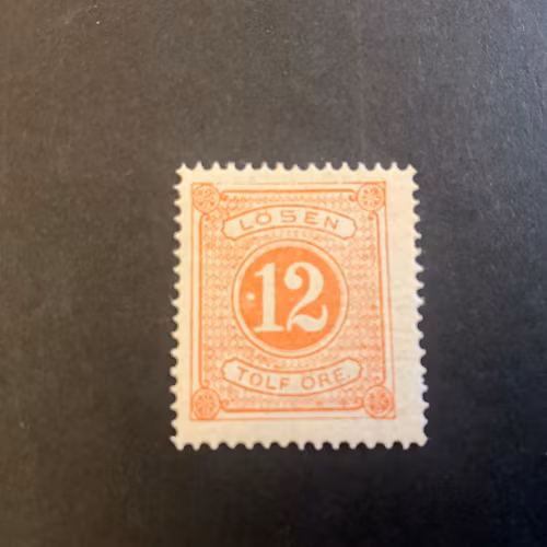 Lösenmärke facit nr L5 postfriskt med vit punkt till vänster om 12