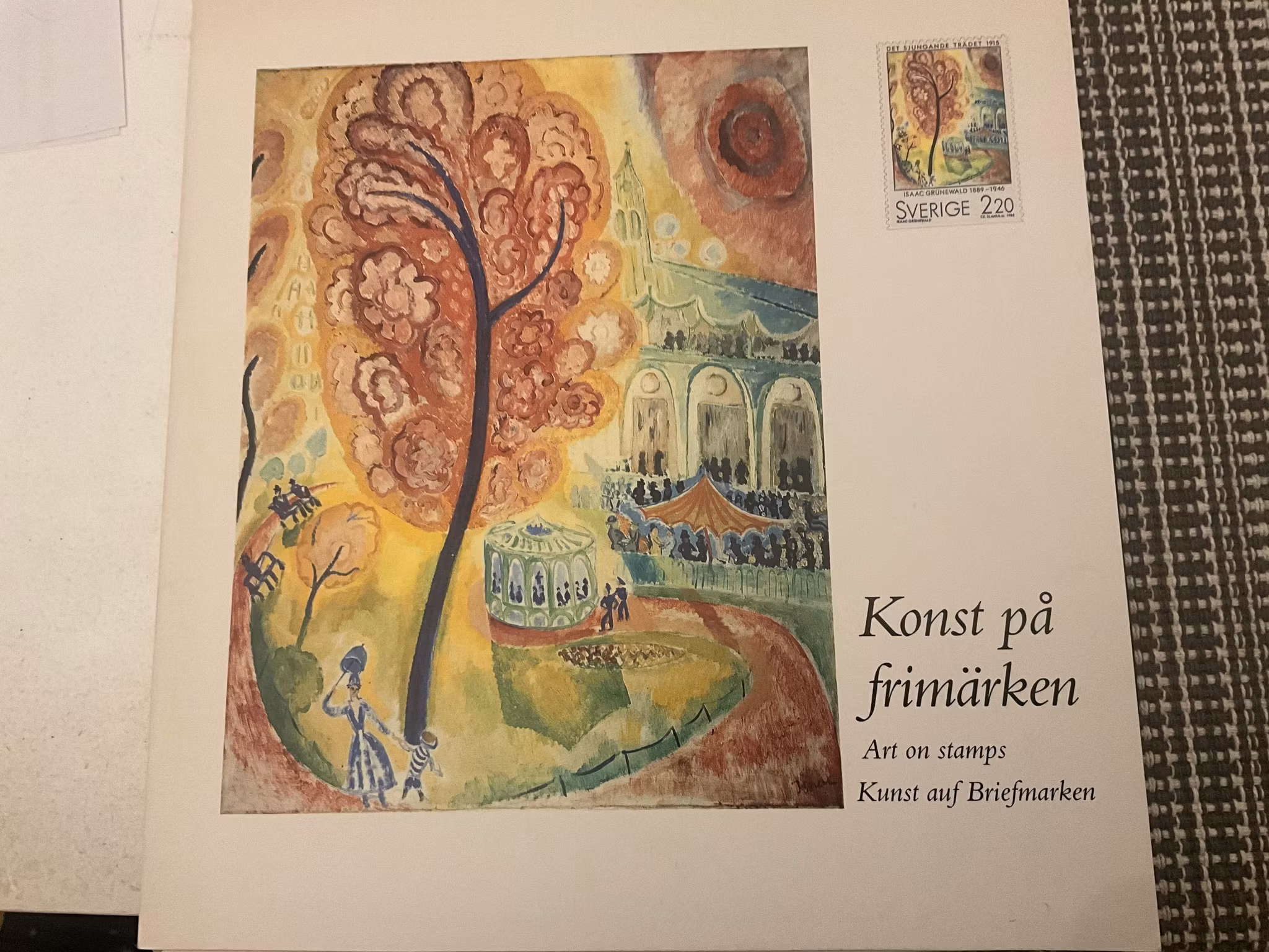 Folder konst på frimärken postfriska märken