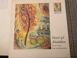 Folder konst på frimärken postfriska märken