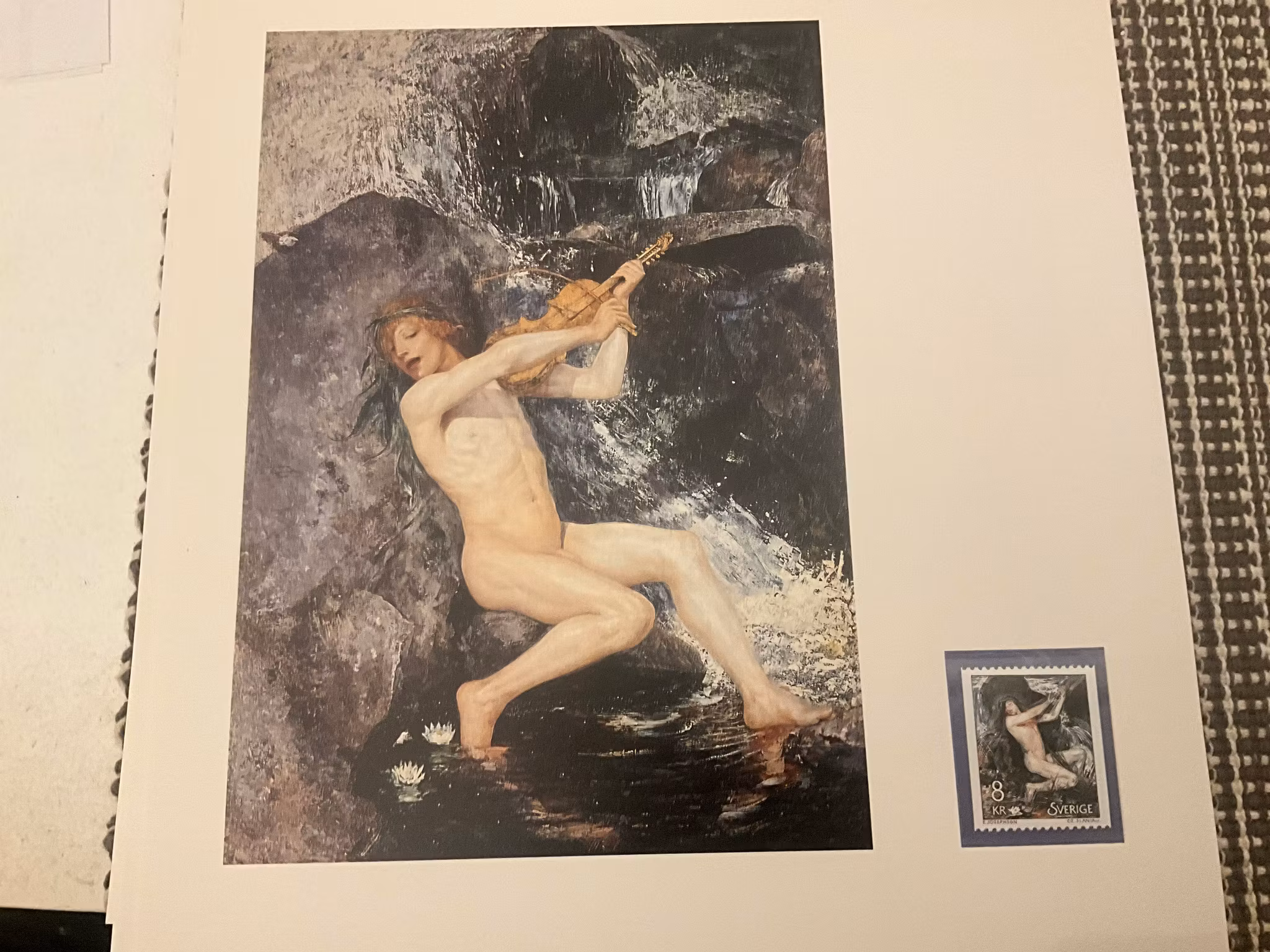 Folder konst på frimärken postfriska märken