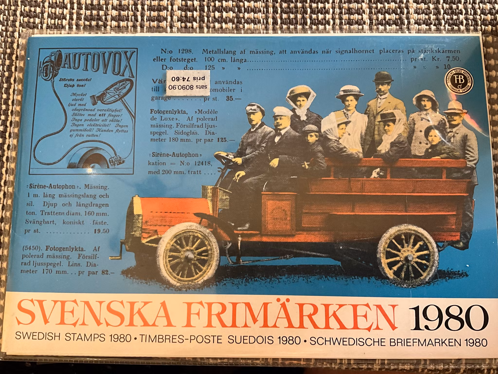 PFA årssats 1980 , öppnad och saknar rabattmärkena