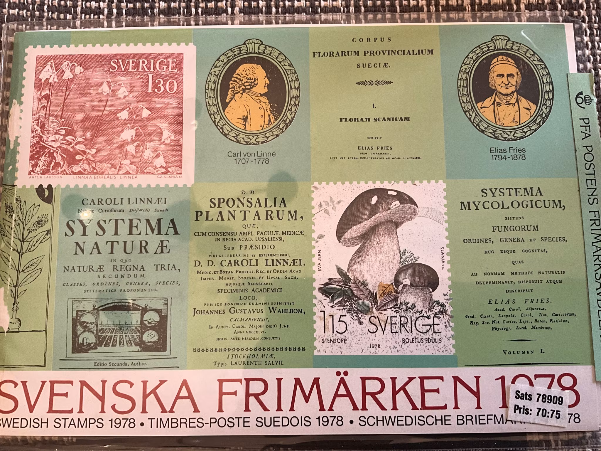 PFA,s prssats 1978 öppnad men alla märken finns med