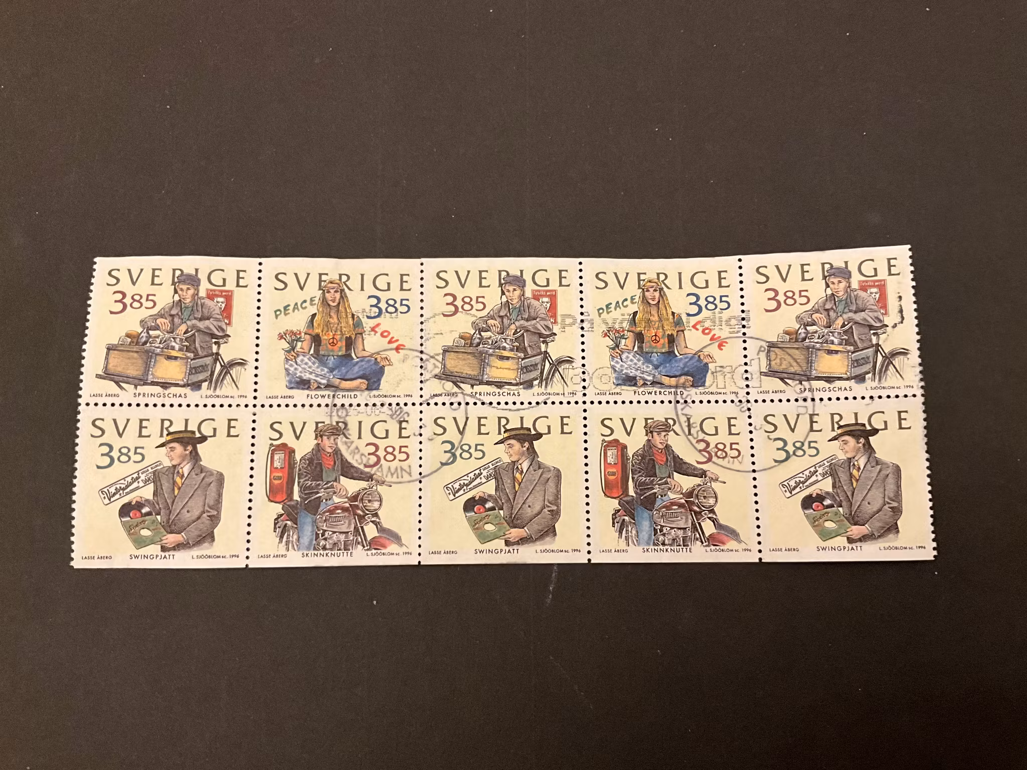 Fyra Decennier facit 1981-1984 i stömplat 10-block