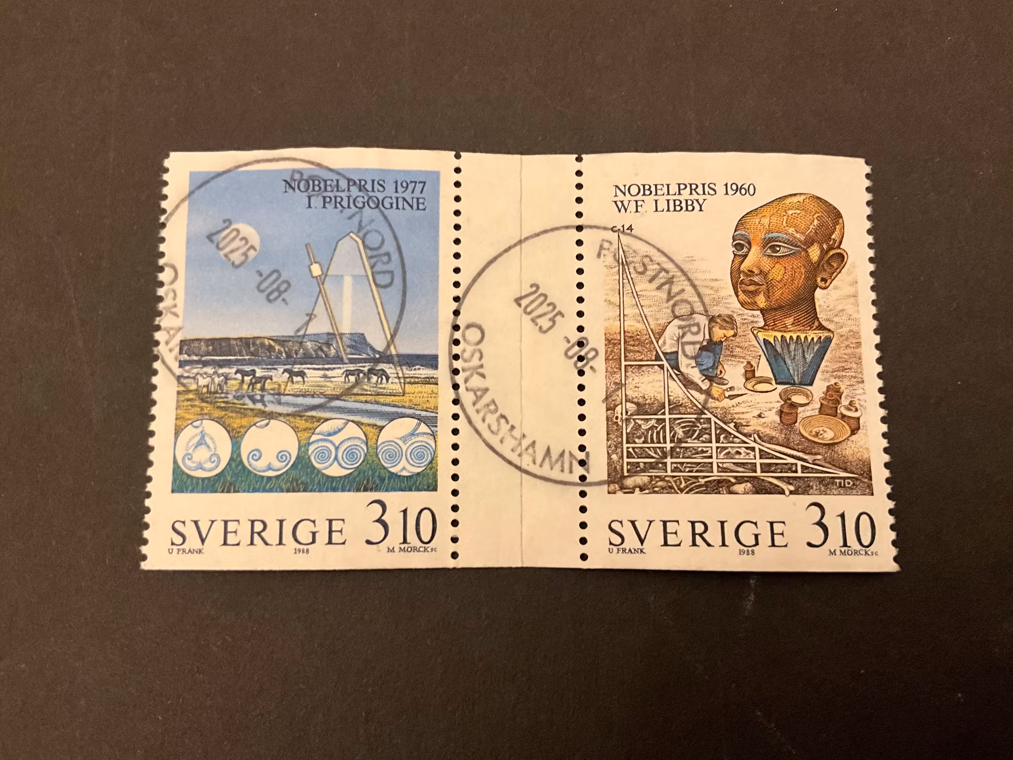 Nobelpris kemi facit nr 1536 G stämplat par