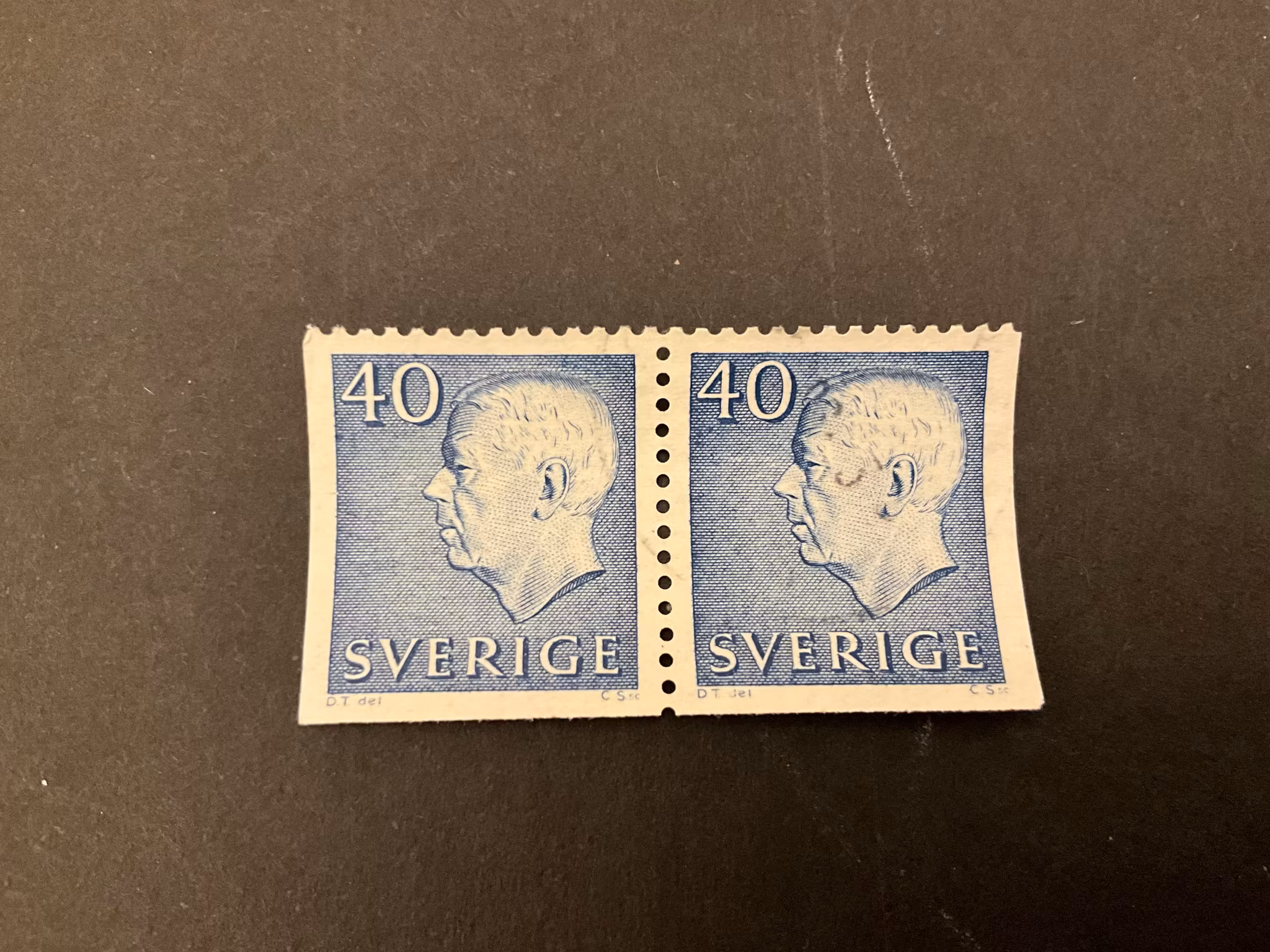 Gustaf VI Adolf typ III facit 428 DD2 stämplat par