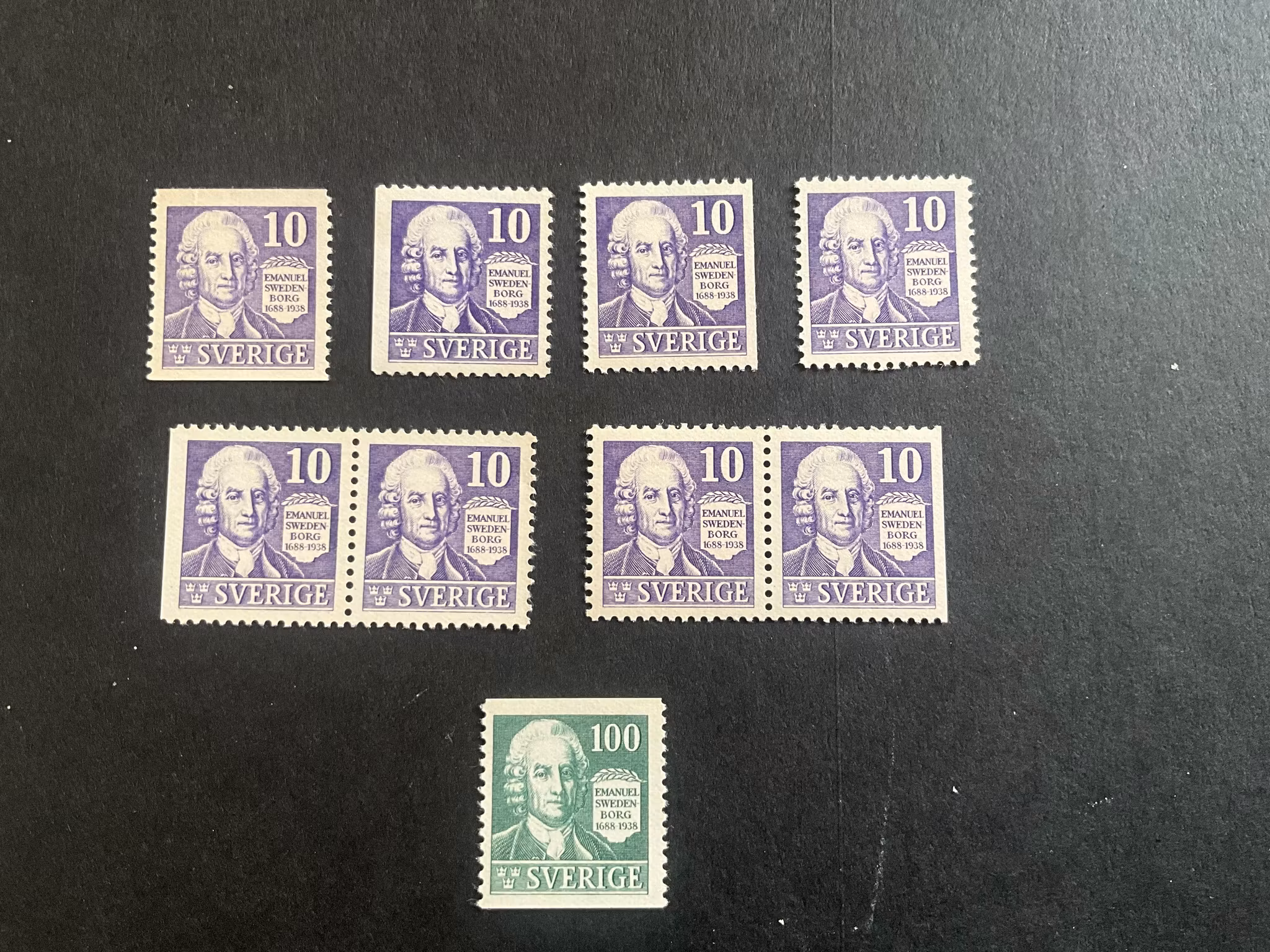 Swedenborg facit 259-260 postfrisk serie