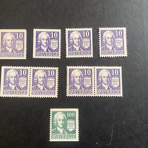 Swedenborg facit 259-260 postfrisk serie