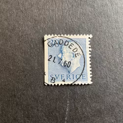 Gustaf VI Adolf facit 416 B1 praktstämplat GÄDDEDE