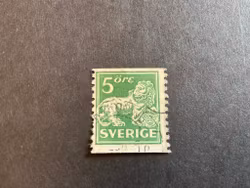 Stående lejon facit nr 143 A cc stämplat märke