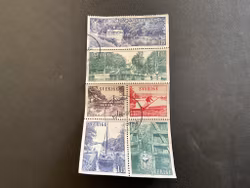 Göta kanal facit 1082-1087 stämplat block