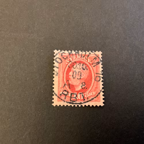Oscar II facit 54 lyxstämplat STOCKHOLM 16