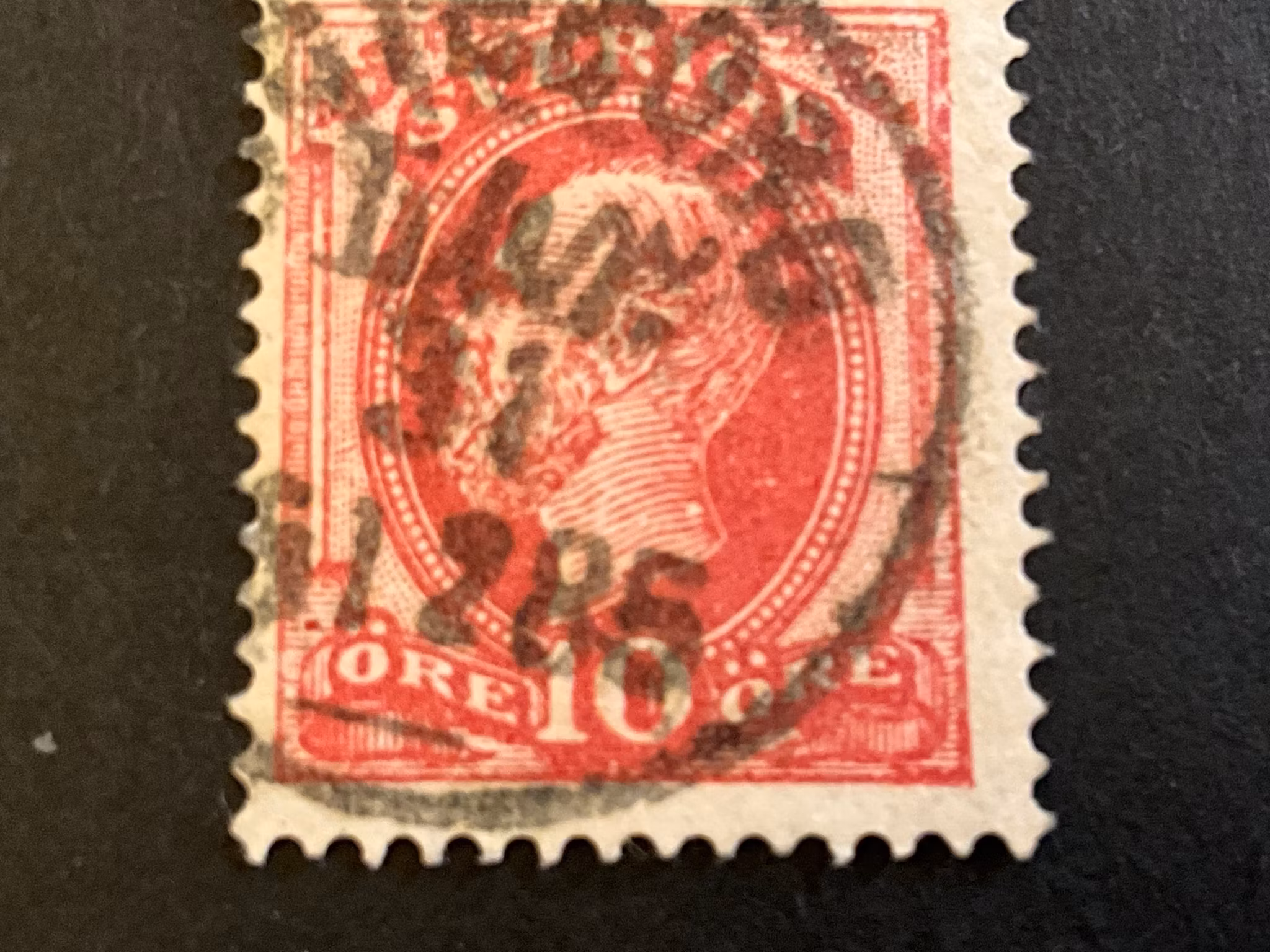 Oscar II facit 39 V9 stämplat märke