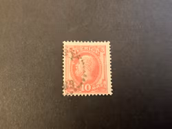 Oscar II facit 45 stämplat med vit fläck framför ögat