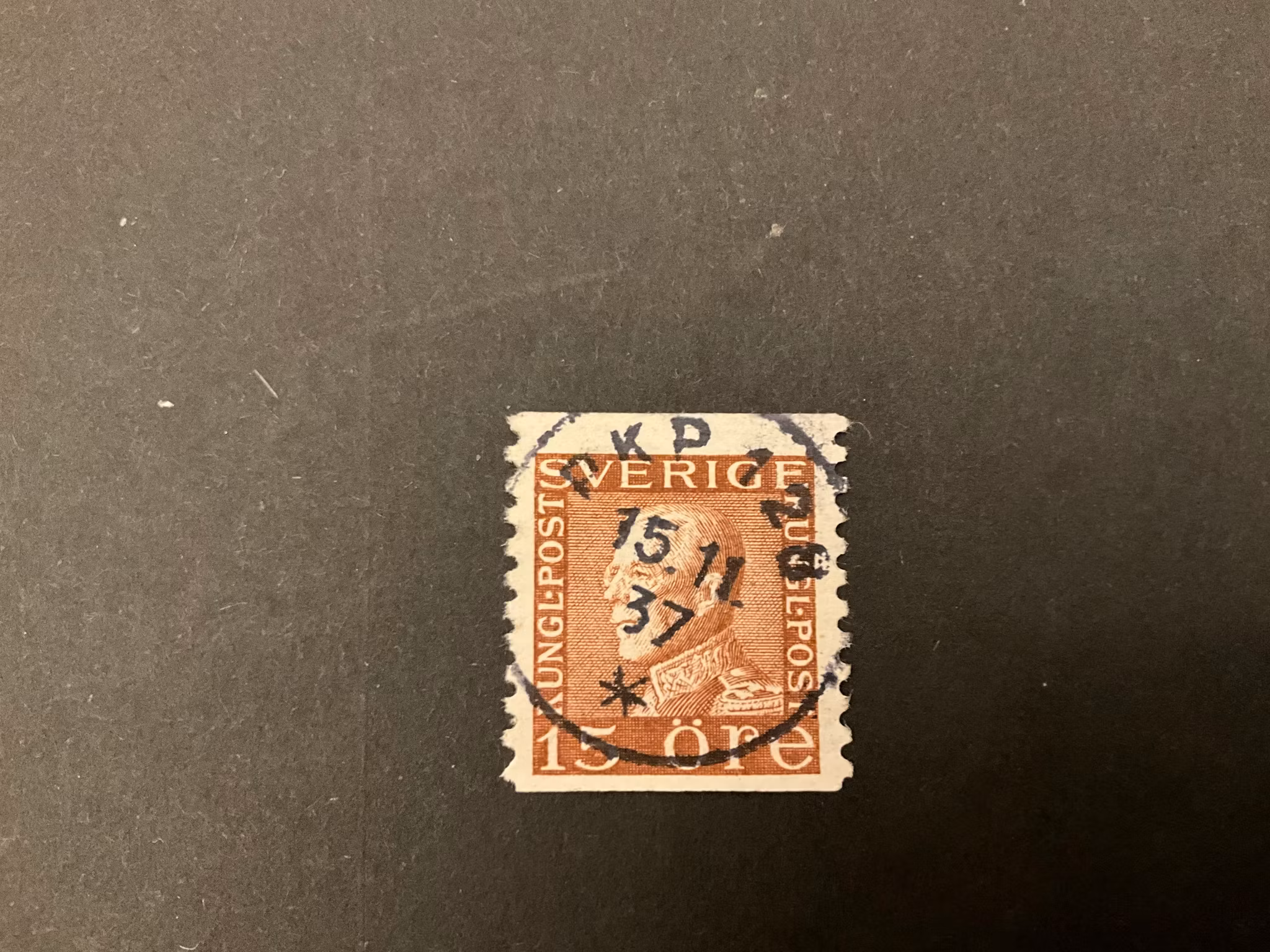 Gustaf V profil vänster facit 178 A praktstämplat PKP 128