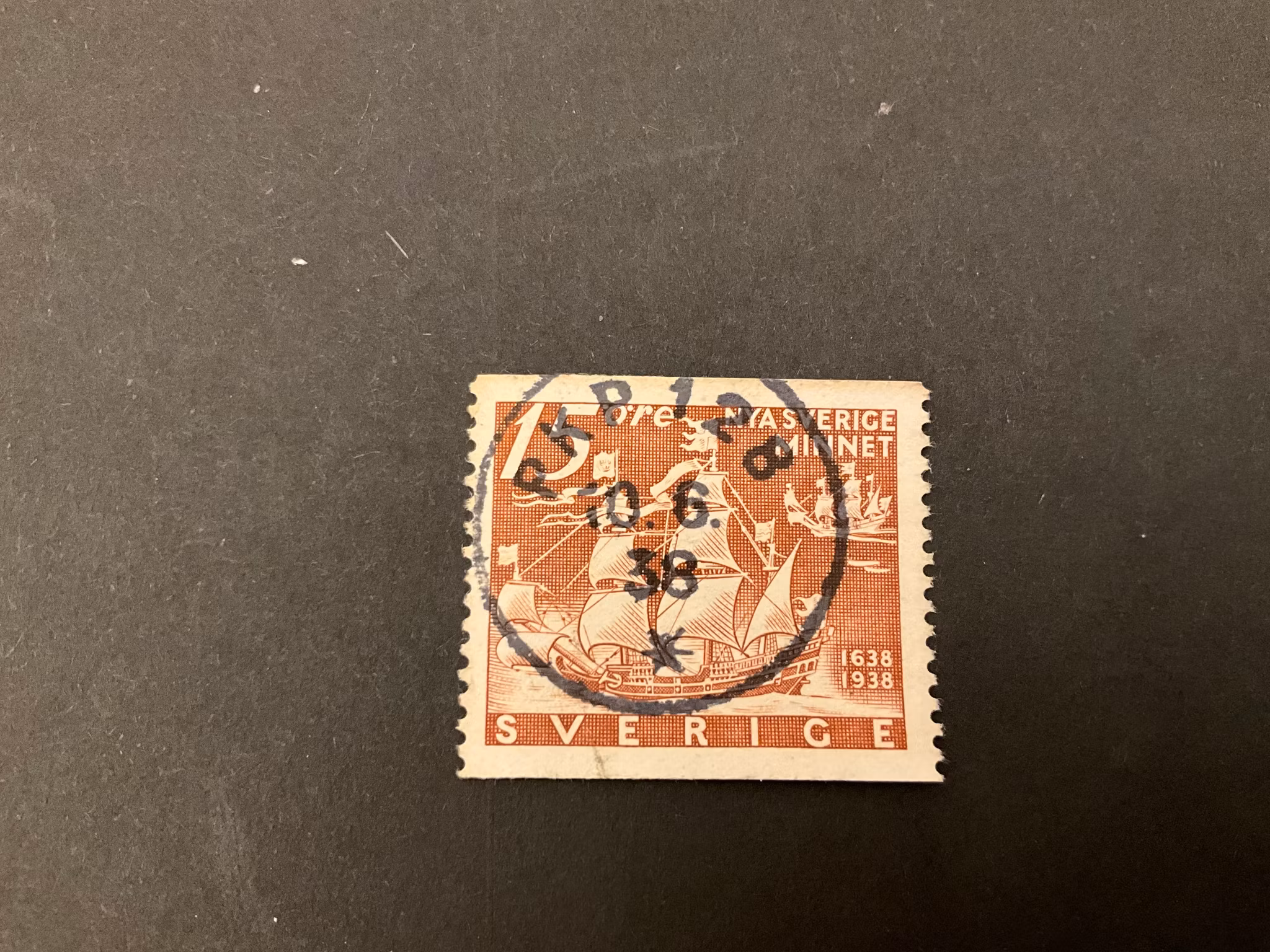 Nya Sverigeminnet facit 262 A praktstämplat PKP 128