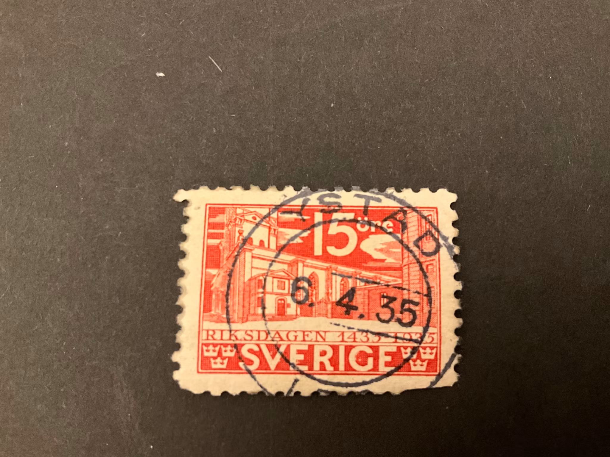 Riksdagen facit 242 C praktstämplat YSTAD