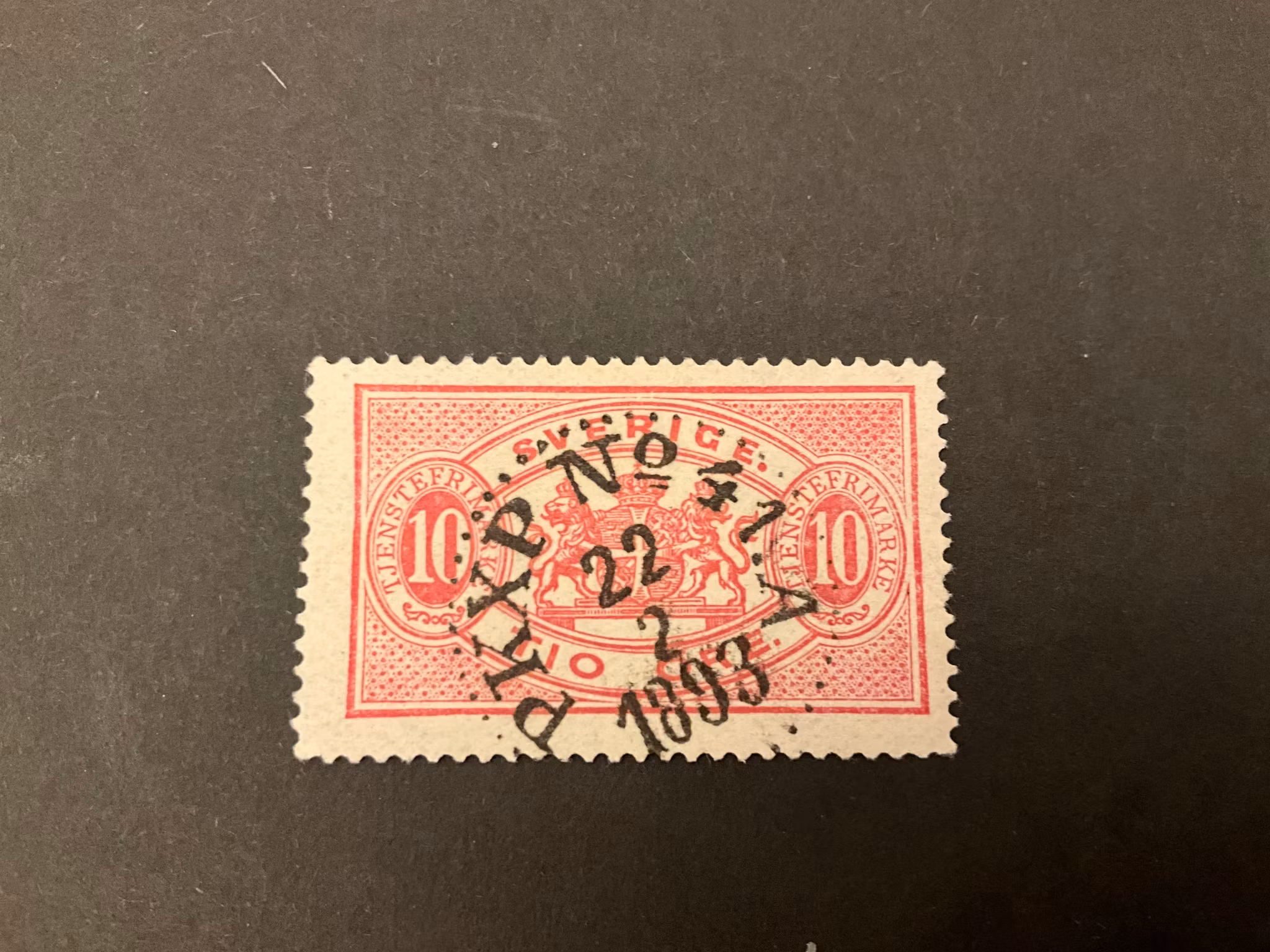 Tjånstefrimärke facit nr TJ 16 praktstämplat PKXP No 41 A