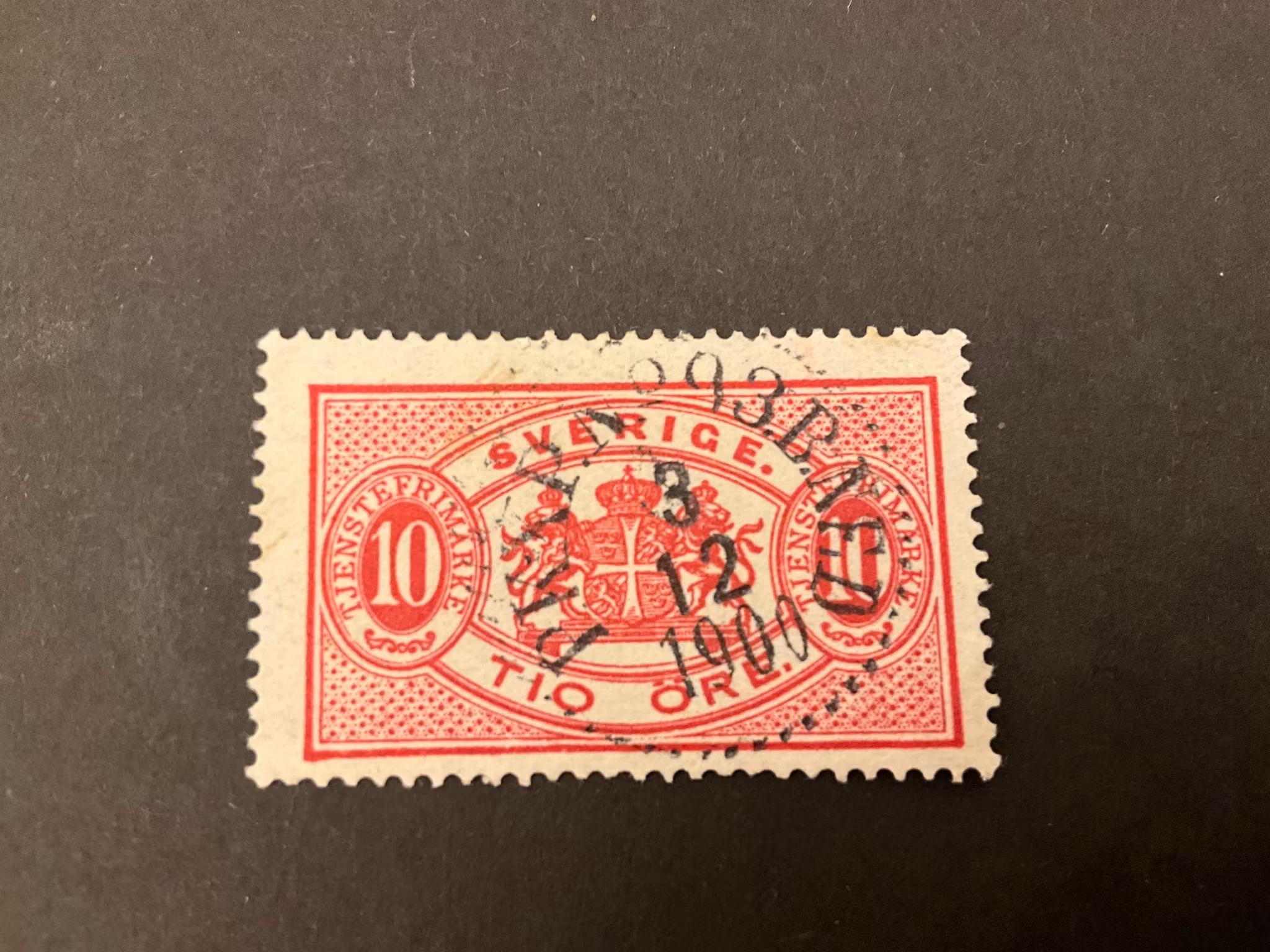 Tjänstefrimärke facit TJ 16 praktstämplat PKXP No 93 B NED