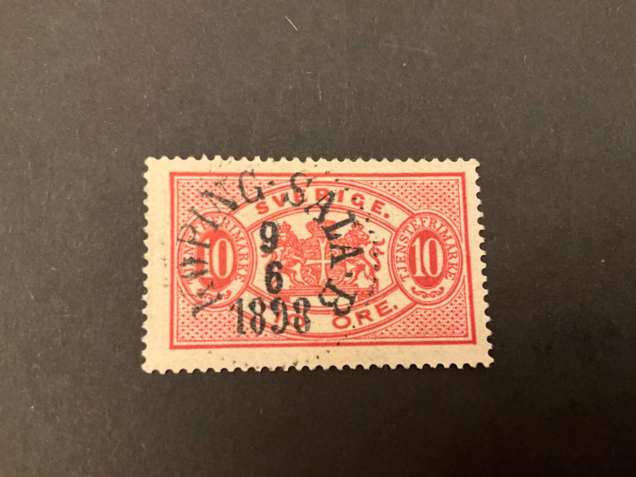 Tjänstefrimärke facit nr TJ 16 praktstämplat KÖPING-SALA B